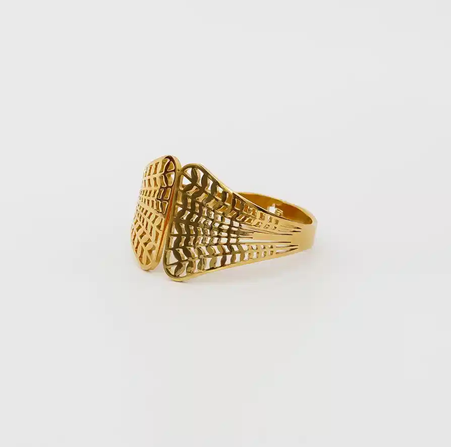 Heritage Grid Bold Ring